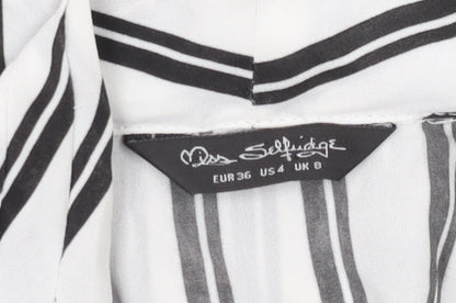 Miss Selfridge Women's Striped Sleeveless Blouse, Size 8