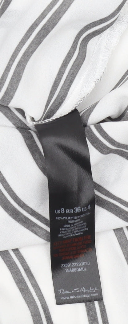 Miss Selfridge Women's Striped Sleeveless Blouse, Size 8