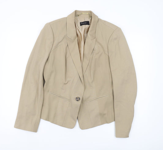 Marks and Spencer Women's Beige Suit Jacket Size 14