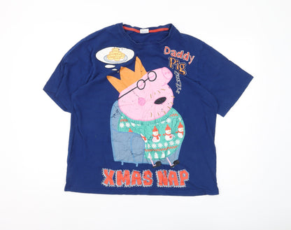 George Men's Blue Christmas Daddy Pig T-Shirt