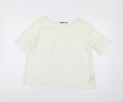 Womens UK Size 14 Marks and Spencer Ivory  Blouse