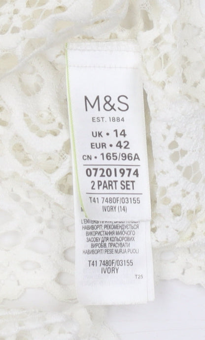 Womens UK Size 14 Marks and Spencer Ivory  Blouse