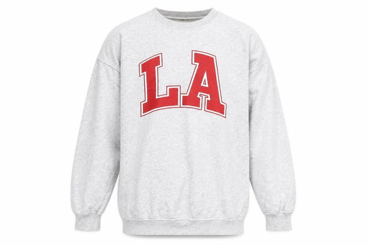Front view of H&M unisex grey logo pullover sweatshirt s