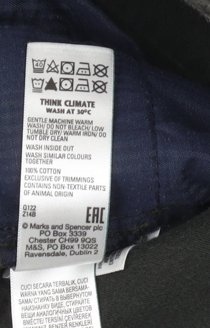 Marks and Spencer Men's Green Trousers, Size 34