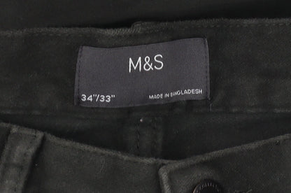 Marks and Spencer Men's Green Trousers, Size 34