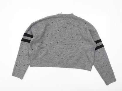 Womens UK Size 14 Topshop Grey Pullover Jumper