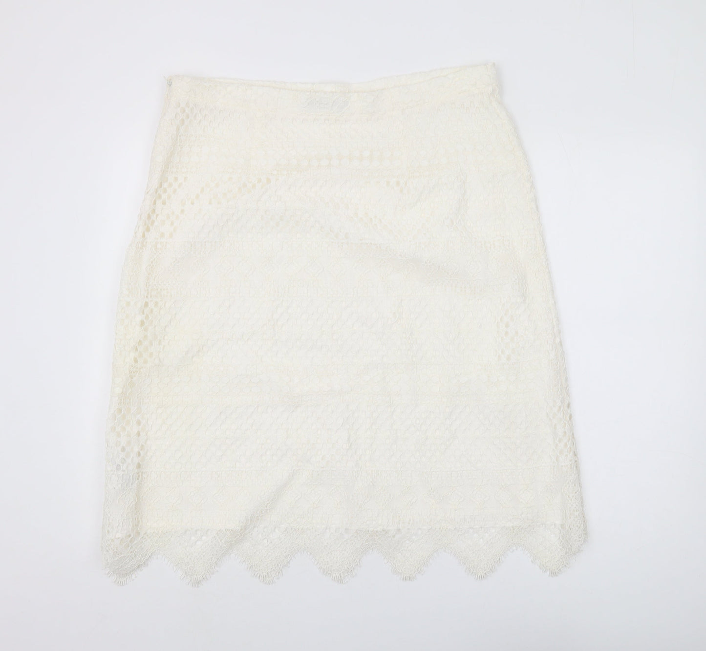 Marks and Spencer Ivory Lace Pencil Skirt, Size 18