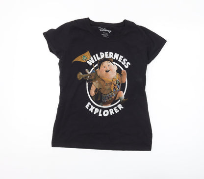 Teens UK Size S Disney Black  T-Shirt