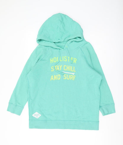 Hollister Women's Green Medium Pullover Hoodie, Graphic Print
