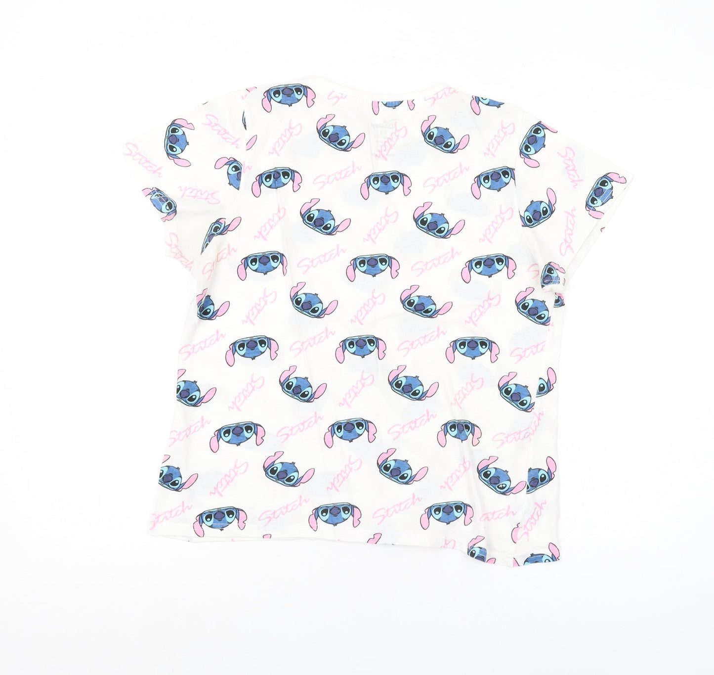 Womens UK Size 10 Disney White Basic T-Shirt