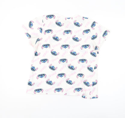 Womens UK Size 10 Disney White Basic T-Shirt