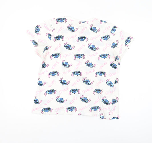 Womens UK Size 10 Disney White Basic T-Shirt