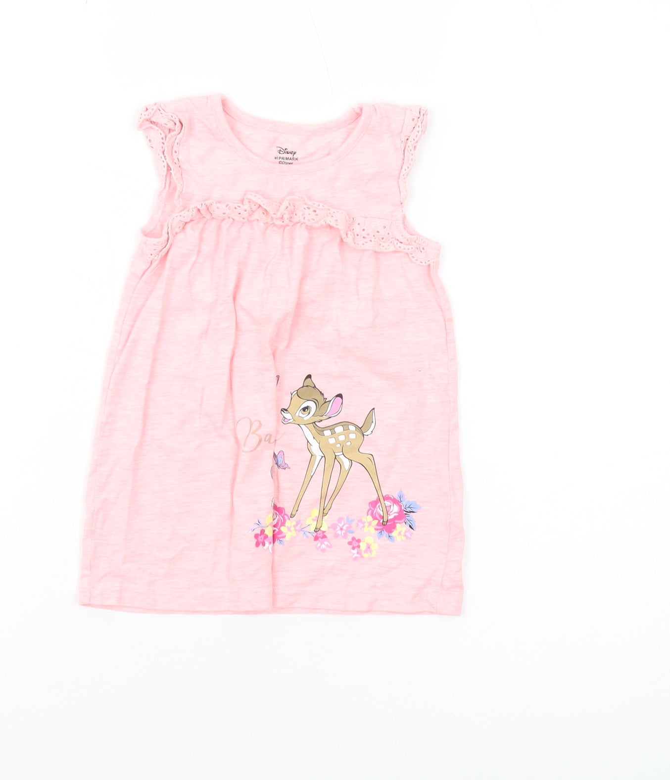 Disney Bambi Pink Girls T-Shirt Dress, 36 Months
