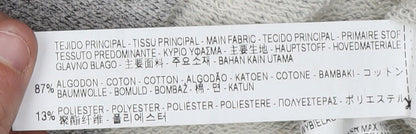 Bershka Women's Grey Floral Graphic Sweatshirt L