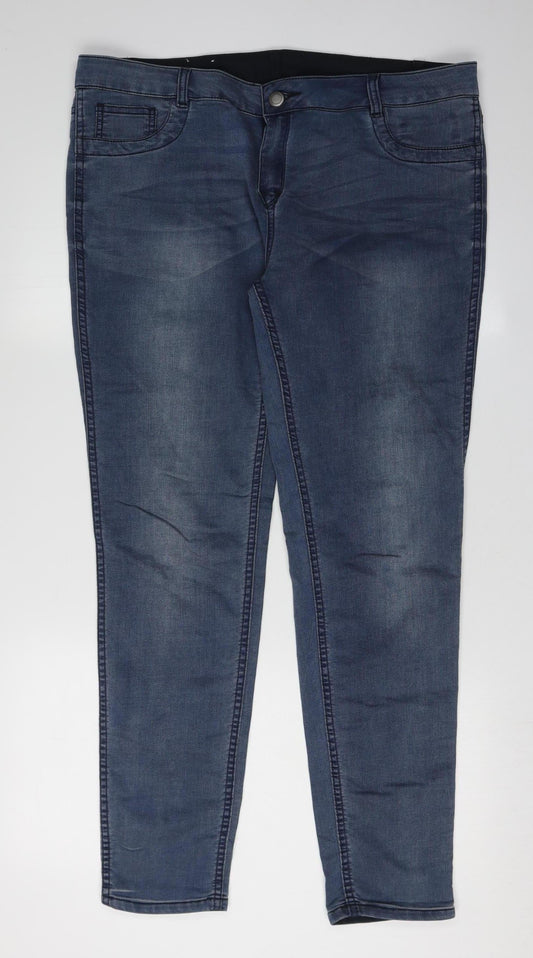 New Look Women's Blue Skinny Jeans Size 16