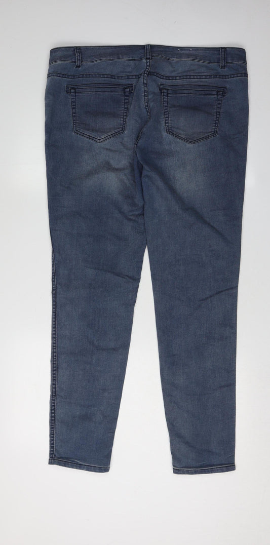 New Look Women's Blue Skinny Jeans Size 16