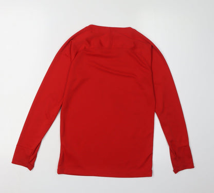 Nike Boys Red Long Sleeve T-Shirt, Size M, Sports Activewear