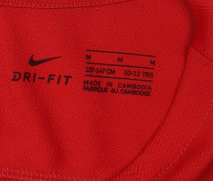 Nike Boys Red Long Sleeve T-Shirt, Size M, Sports Activewear