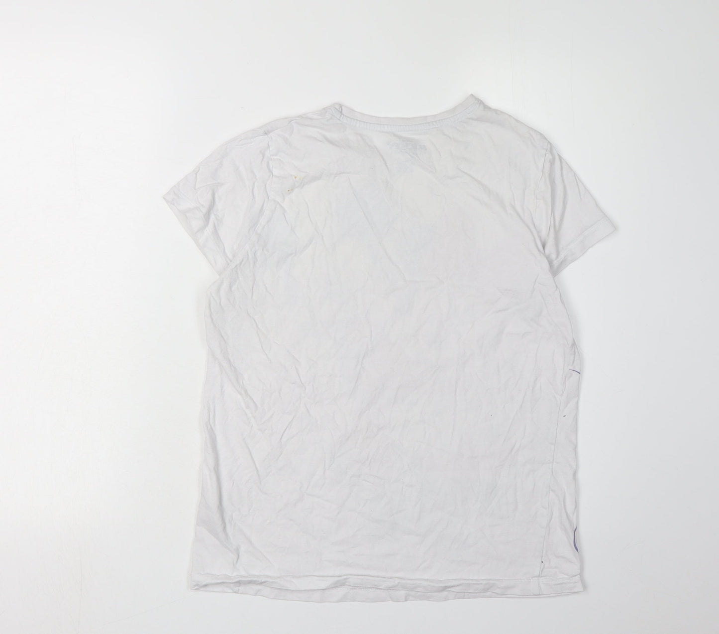 Disney Girls White T-Shirt 12-13Y Mickey & Minnie Graphic