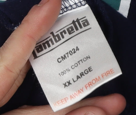 Lambretta Men's Blue Graphic Print T-Shirt 2XL