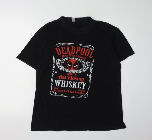 Mens UK Size XL Club Black  T-Shirt