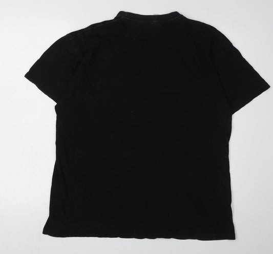 Mens UK Size XL Club Black  T-Shirt