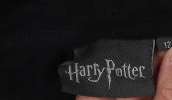 Unisex Adults UK Size 12 Harry Potter Black  T-Shirt