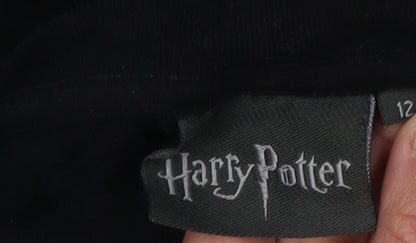 Unisex Adults UK Size 12 Harry Potter Black  T-Shirt