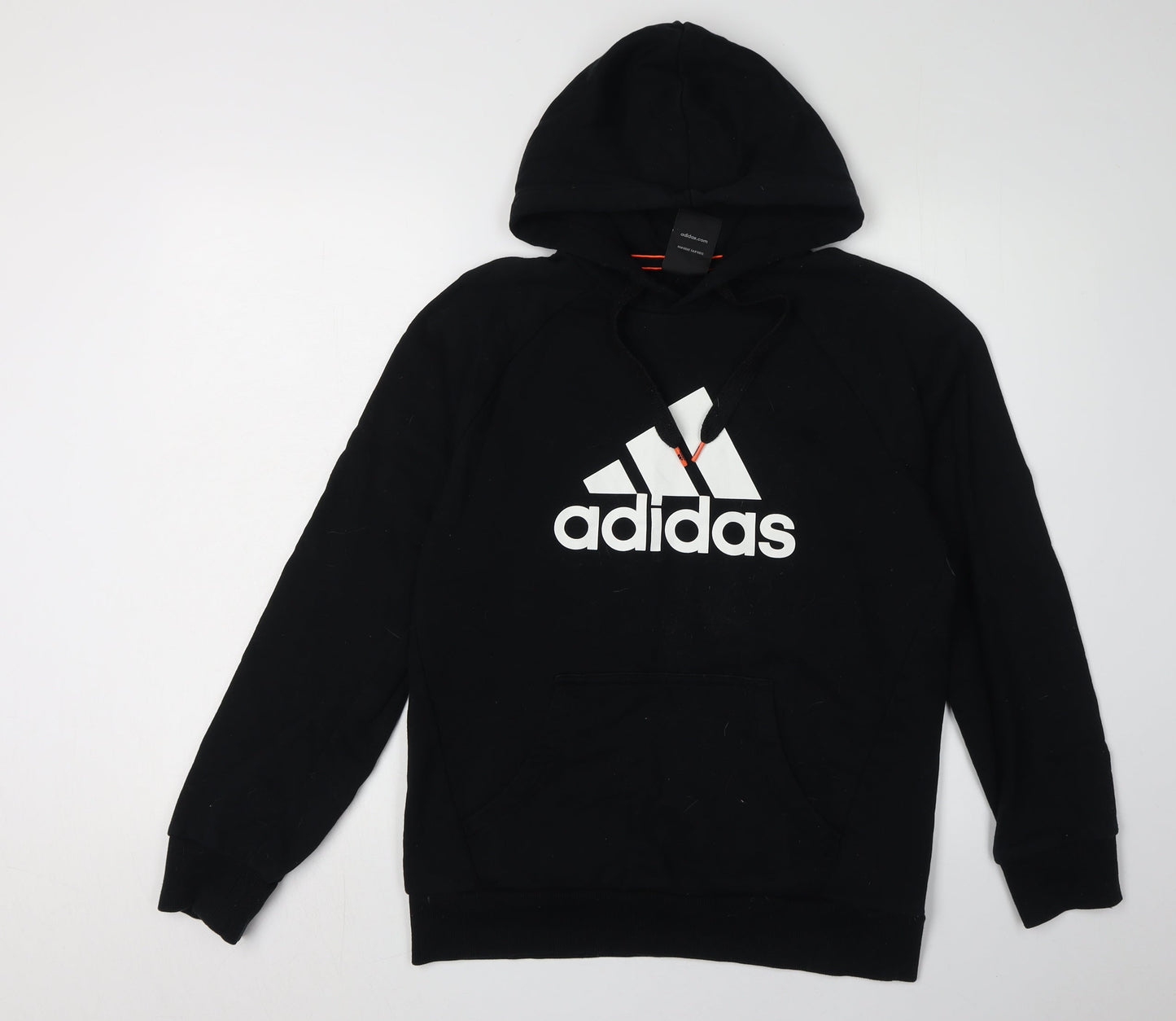 Adidas Men's Black Small Logo Hoodie
