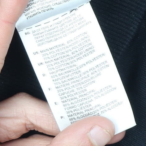 Adidas Men's Black Small Logo Hoodie