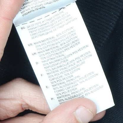 Adidas Men's Black Small Logo Hoodie