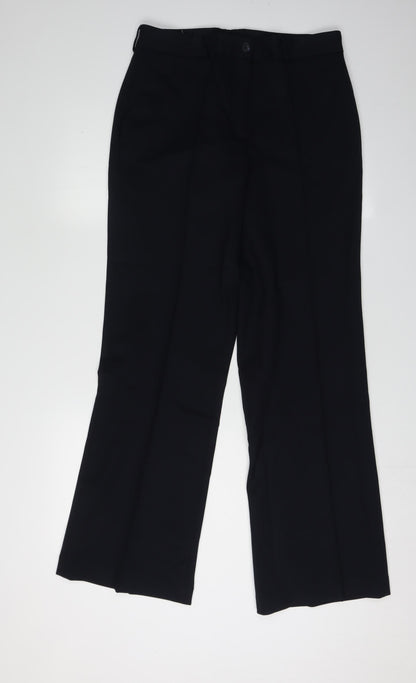 Womens UK Size 12 John Lewis & Partners Regular Fit Dress Pants Black Trousers