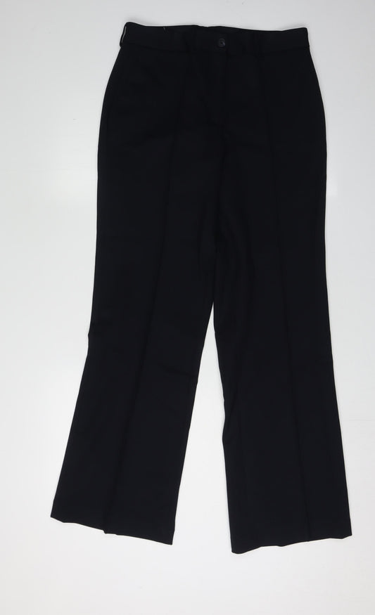 Womens UK Size 12 John Lewis & Partners Regular Fit Dress Pants Black Trousers