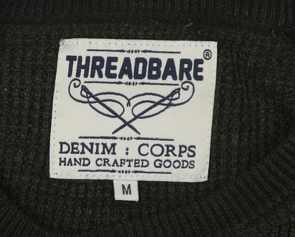 Threadbare Men's Green Pullover Jumper, Size M