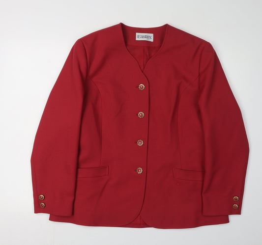 Eastex Women's Red Blazer, Size 16, Regular Fit