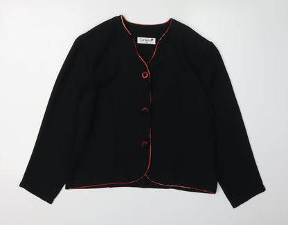 Cipriani Women's Black Suit Jacket Size 14 Polyester