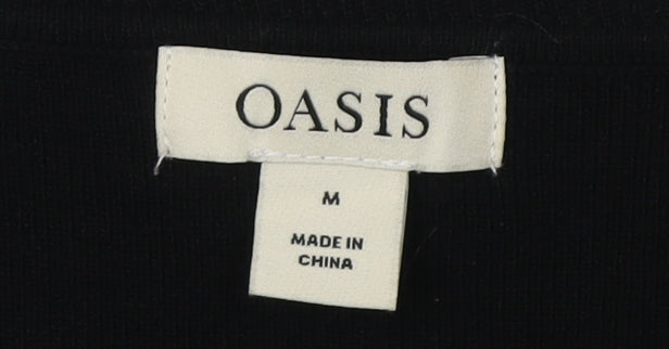 Oasis Women’s Black A-Line Knee-Length Dress M