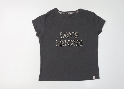 Teens UK Size 8 Disney at George Black Basic T-Shirt