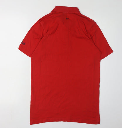 Regatta Men's Red Polo Shirt Size S Short Sleeve Cotton