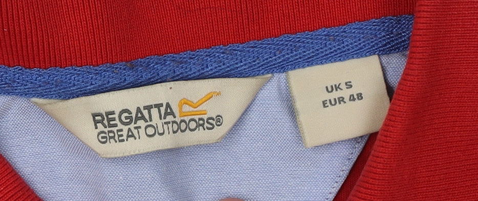 Regatta Men's Red Polo Shirt Size S Short Sleeve Cotton