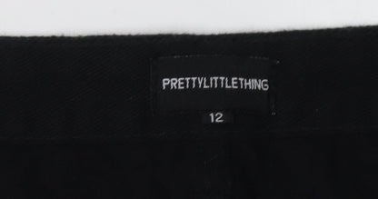 PrettyLittleThing Women's Black Mini Skirt, Size 12