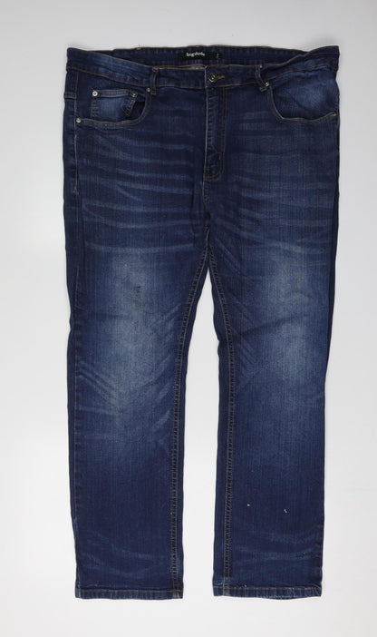 Bigdude Men's Blue Straight Jeans Size 42 Classic Fit