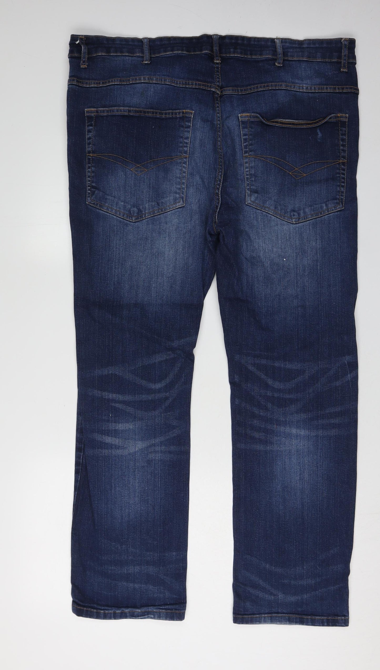Bigdude Men's Blue Straight Jeans Size 42 Classic Fit