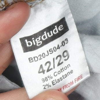 Bigdude Men's Blue Straight Jeans Size 42 Classic Fit