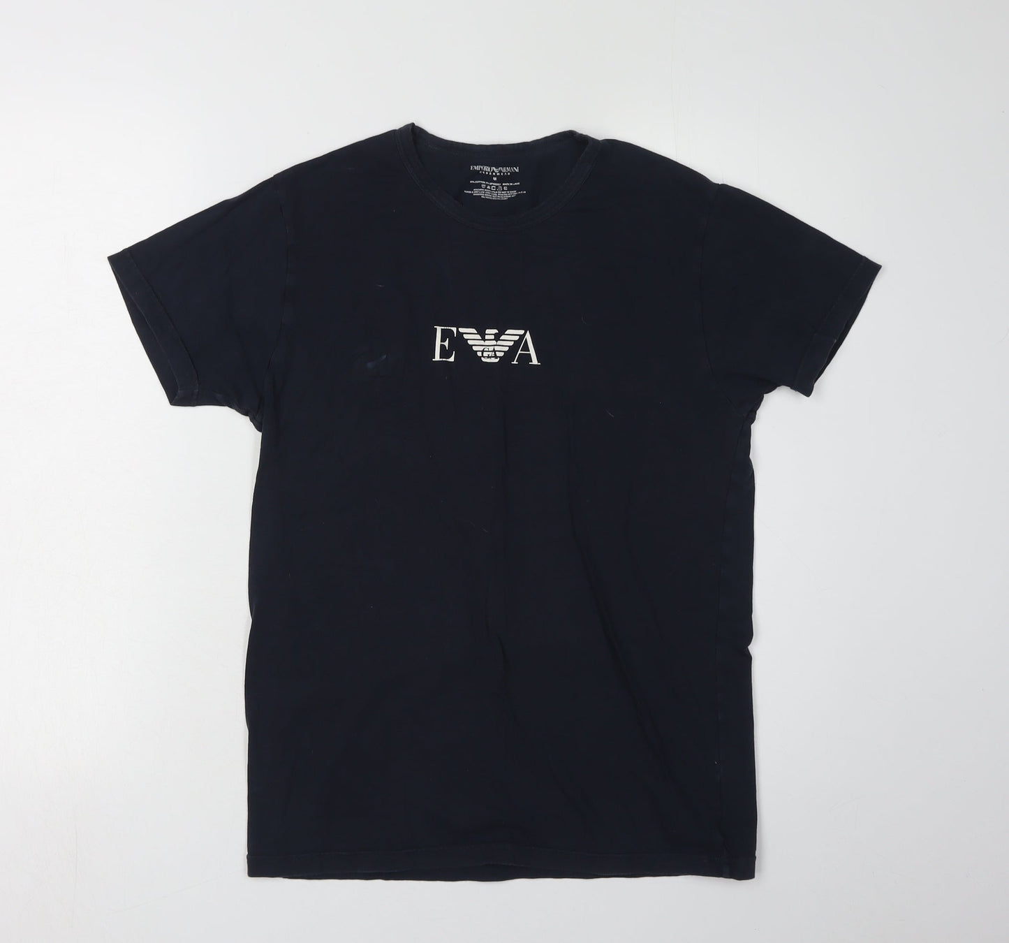 Mens UK Size M Emporio Armani Black  T-Shirt