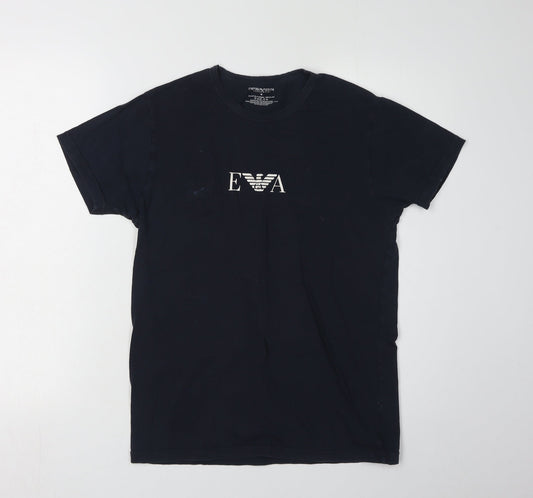 Mens UK Size M Emporio Armani Black  T-Shirt