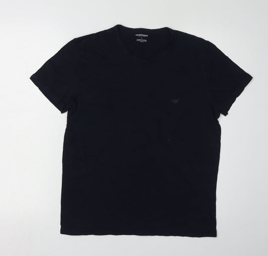Mens UK Size M Emporio Armani Black  T-Shirt