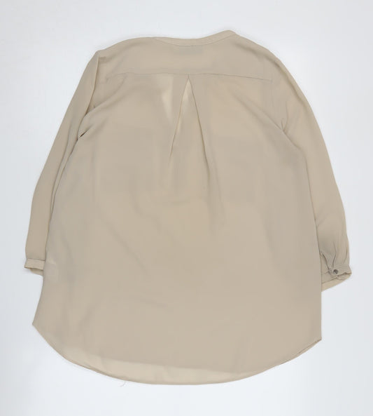 Womens UK Size S Wallis Beige Basic Blouse