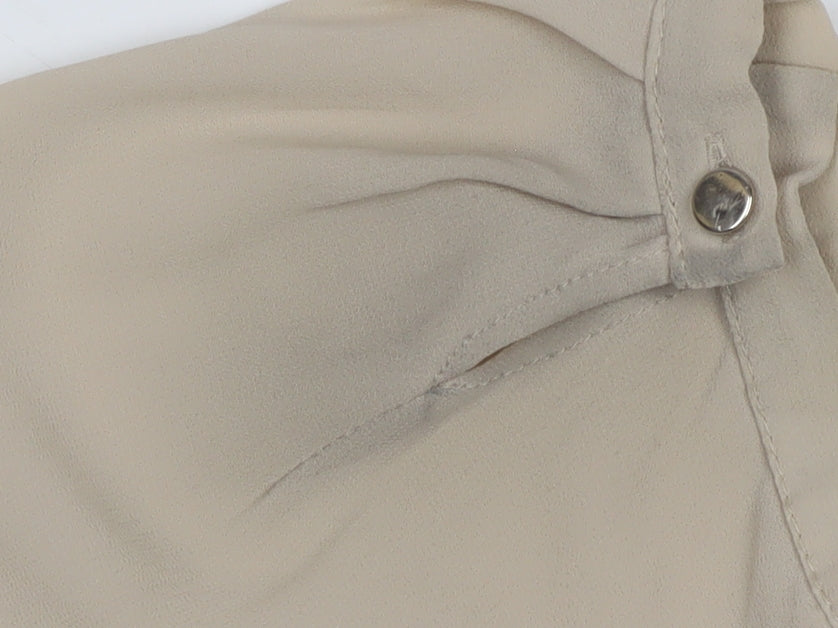Womens UK Size S Wallis Beige Basic Blouse