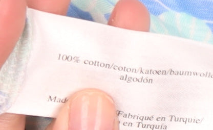 Laura Ashley Women's Blue Geometric T-Shirt, Size 12